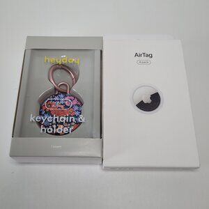 Apple AirTag 4-Pack (A2187) Brand New Sealed MX542LL/A With Heyday Holder NEW